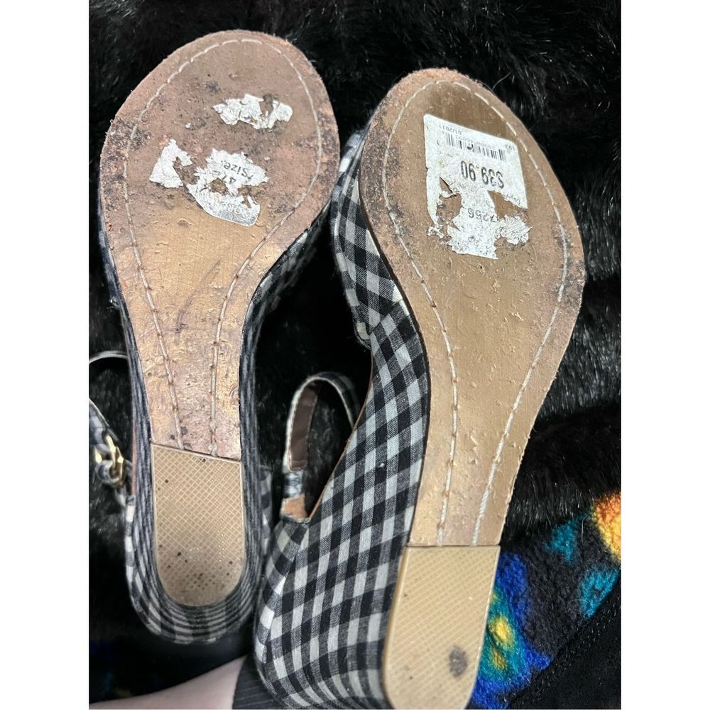 Cynthia Rowley x Roxy wedge gingham sandals 8.5 - Picture 6 of 6